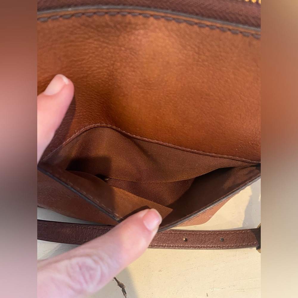 Brown Leather Crossbody Bag by Fossil - Picture 6 of 10